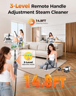Steam Cleaner  3 Level Adjustable Handle With 18 Accessories  White   10s Heat U
