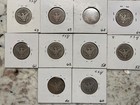 Lot Of 10 Silver Barber  Quarters 1905o 08o 3  08d 09 2  09s 09d 10   8 Of  5 