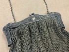 Antique   German Silver   Metal Mesh Chain Handle Hand Bag Purse Pocketbook