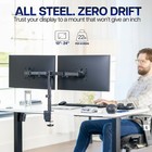 Vivo Black Dual Monitor Adjustable Desk Mount  Fits Screens Up To 24 