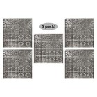 5 Pack Kit 24  X 24  100  Tin Nailup Ceiling Tiles   Pattern  3 Stainless Unfi