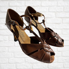 Very Fine Dance Shoes Classic Series Style 6006 Brown Leather Size 8 5