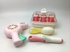 Little Tikes Vintage Kids Pretend Play Hair Salon Set Dryer Curling Iron Rollers