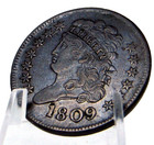 1809 Classic Head Half Cent Gem Bu  Bn Superb Beauty Free Shipping  sc327ba0-2