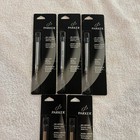Lot 5 New Parker Quink Ballpoint Black Fine Point Pen Ink Refill