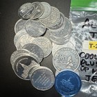 Exonumia Blowout  Lot Of Assorted Various Aluminum Tokens W  A Blue One T-2274
