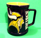 Vtg 2000 Mega Mug Minnesota Vikings 25 Oz Fan 3d Beer Coffee Nfl Tankard Glass
