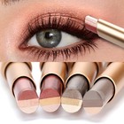 4 Pcs Metallic Glitter Eyeshadow Stick Set - Shimmer   Matte Eye Makeup Pencils