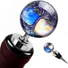 3 Pack Decorative Wine Stoppers  Wine Bottle Stopper With Beautiful Art Glass  R