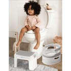 Gray 3-piece Potty Training Kit  Toddler Toilet Seat And Kids Step Stool Combo