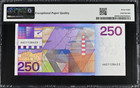 Netherlands nederlandsche Bank p98 1985 250 Gulden pmg 68epq