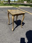 Vintage Italian Florentine Side Table Gold Baroque Mcm 12  X 12 x 17   