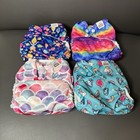 Mama Koala Washable Pocket Diapers New Fairy Magic Lot Of 4 8-35 Lbs