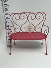 Maileg Hot Pink Romantic Metal Mouse Doll Bench Dollhouse