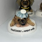 Zelda Wisdom Bulldog Figurine Lot Of 4 Had Milk Want Beer Elvis Bee Normal