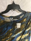 Susan Graver Weekend Multicolor Metallic Threads Ribbed Sz Large Sweater New