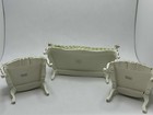 Vintage Miniature Dollhouse Artisan Jiayi  X1 Settee   X2 Chairs Set 1 12 Scale