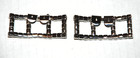 Bling Crystal Shoe Buckle Clips Rhinestones Rectangle Silver Tone Pair Vintage