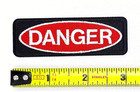 Danger - Logo Iron On Sew On Embroidered Patch 3 x 1 