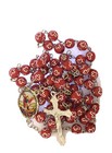 Saint St michael Archangel Red Rosary San Miguel Arc  ngel Necklace Protection