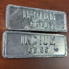 10 Troy Ounce  999 Fine Indium Bullion Bar - Hand Poured   Stamped Loaf