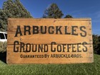 Antique Wooden Crate 100 Lbs Arbuckles Roasted Coffee Ariosa Box Superb Oldest 