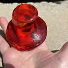 Vintage Orange Viking Glass Mushroom Persimmon 3   