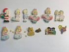 Lot Of 8 Enesco   Metal Precious Moments Brooch Pins With Collectors Pins 