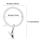 Curtain Rings With Clips White 15 Pack1 5  Inner Diameter Of Metal Clips Ringsui
