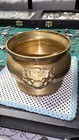 Vintage Solid Brass Foo Dog Lion Head Asian Cauldron Censer Incense Smudge   