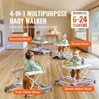 Uimoso 4-in-1 Baby Walker Foldable Activity Center Adjustable Height 6-24 Month