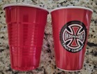 1 - 12 Oz  Hard Red Plastic Cup Independent Truck Company Logo