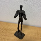 Brutalist Bronze Sculpture Trumpet Player Figure Statue 7 5  Mcm Jazz Musician
