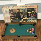 Vintage Milton Bradley Pivot Pool Table Top Game 1972 Complete W  Original Box