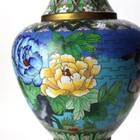 Antique Chinese Figural   Floral Cloisonne Enameled Vase C1920