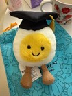 Amuseables Boiled Egg Graduation Cute Jelly Cat Soft Plush Toy Gift Nwt-
