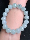 Grade A Icy Green Jadeite Jade 12 3mm Beads Bracelet Bangle 0722