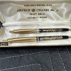 Vintage Set Of Ballpoint Pens Arpege Chanel No 5 14kt Gold Exclusive Design
