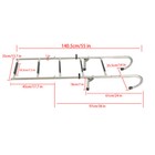 Stainless Steel Folding Ladder Telescoping 400 Lb  Limit For Boats 5 Step