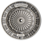 2021 Solomon Islands  10 Pantheon - 100 Grams  3 215 Oz  Pure Silver Coin