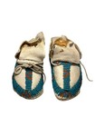 Anitque Native American Nothern Plains Sioux Baby Or Child Beaded Moccasins