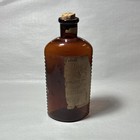 Old Eli Lilly Co  Indianapolis   3-side Brown Poison Bottle W t Partial Label