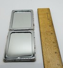 Vintage Decorative Rhinestone Compact Mirror Makeup Powder Case W Butterfly