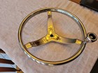 Vtg Stainless Steel Boat Steering Wheel W control Knob 13 1 4 