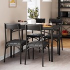 5 Piece Dining Table Set Dinette Set Home Kitchen Table And 4 Upholstered Chairs