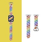 Two-color Twist Silicone Replacement Strap Watchband For Apple Watch Series  7
