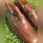 70s-80s Vintage Brown Gucci Loafers Sz 43 1 2