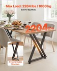 Vevor Steel Table Legs 29 1 X 24 In 2204 Lbs Heavy Duty For Desk Set Of 2 Black