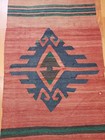 Antique Native American Rug Blue Sacred Sun Navajo Kilim Rug Nature Handmade Rug