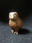 Wooden Owl Netsuke Carving Meiji Era Antique Signed Vintage Rare Japan Sagemono